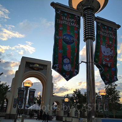 夕方の空とコロシアムアーチ