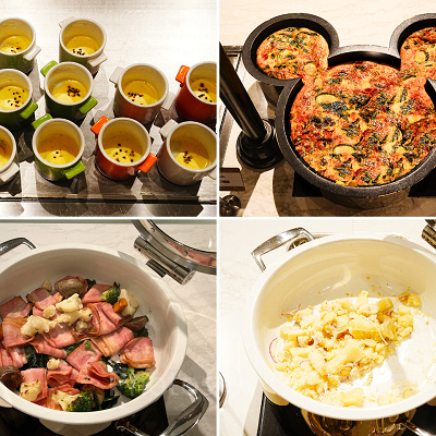 ファンタジースプリングスレストランの朝食ブッフェ：おかずメニュー