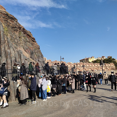 2023年2月ディズニーシー混雑状況レポート：ソアリンの待ち列（9:10頃）