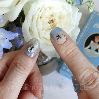 完成したシンデレラネイル