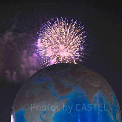 アクアスフィアから眺める花火