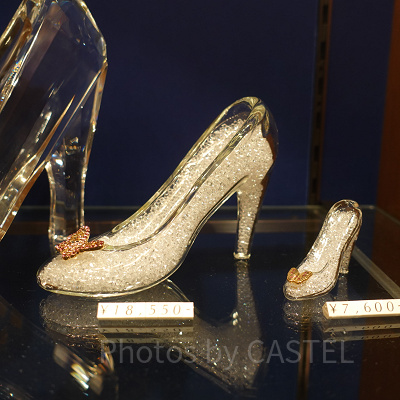 ガラスの靴（蝶付き／大・小）