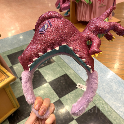 キラキラ恐竜カチューシャ（ピンク）
