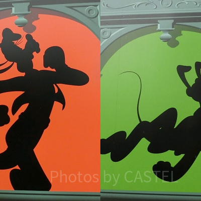 グーフィーとプルートの影