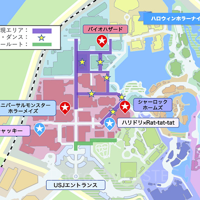 ハロウィン・ホラーナイトMAP