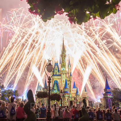 Happily Ever After フィナーレ(マジックキングダム・夜)<br /> 設定:16㎜ SS6.4 F10 ISO100(三脚使用・トリミングあり)