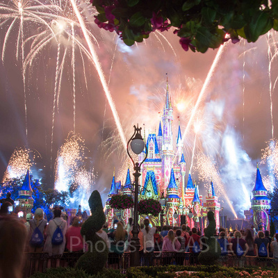 Happily Ever After（マジックキングダム・夜）<br /> 設定：16㎜ SS25.0 F10 ISO100（三脚使用・トリミングあり）