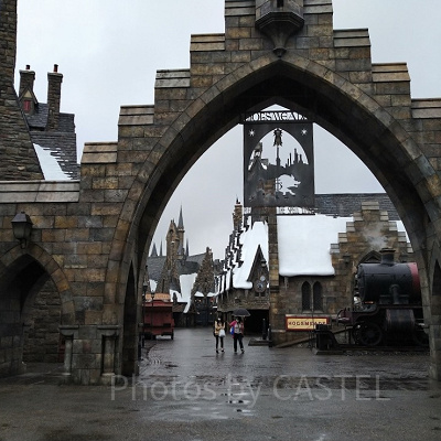 雨のハリーポッターエリア