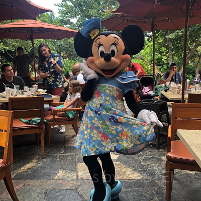 ハワイアンルックのミニーマウス