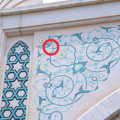 マジックランプシアターの入口の隠れミッキー