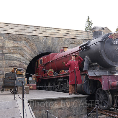 ハリーポッターエリアのホグワーツ特急