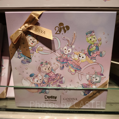 香港ディズニー20周年「ダッフィー＆フレンズ・グランドセレブレーショングッズ」：GODIVAコラボチョコレート