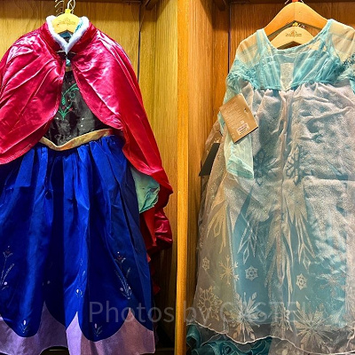 香港ディズニーアナ雪グッズ:子供向けドレス「アナと雪の女王」(アナ/エルサ)
