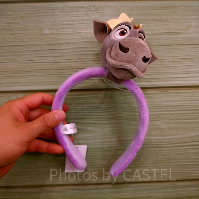 香港ディズニーアナ雪グッズ：クロッカスのカチューシャバンド＆スヴェンのプラッシュパーツ