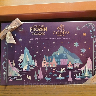 香港ディズニーアナ雪グッズ：【GODIVAコラボ】チョコクッキー（ダーク／ミルク）セット