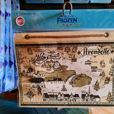 香港ディズニーアナ雪グッズ:ピンバッジコレクションマップ