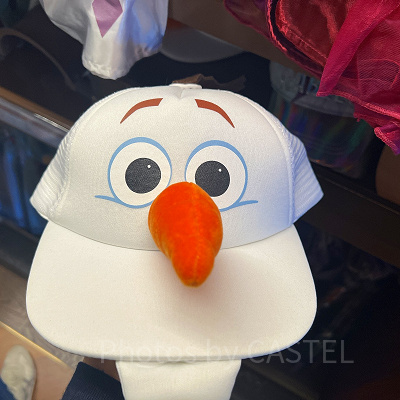 香港ディズニーアナ雪グッズ：オラフのにんじん付メッシュキャップ