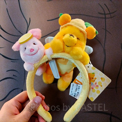 香港ディズニーカチューシャ:プー&ピグレットのレモン帽カチューシャ