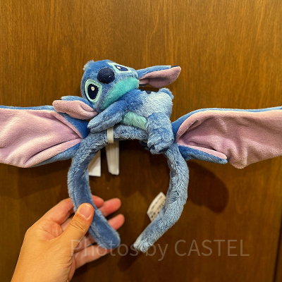 香港ディズニーカチューシャ：スティッチのうたたね耳付きカチューシャ