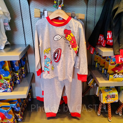 香港ディズニーマーベルグッズ：キャプテンアメリカ＆アイアンマンのパジャマ