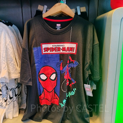 香港ディズニーマーベルグッズ:コミック版スパイダーマンTシャツ