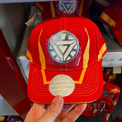 香港ディズニーマーベルグッズ：アイアンマンのアークリアクターデザインキャップ