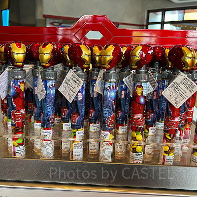 香港ディズニーマーベルグッズ：アイアンマンのチョコビーンズスティック