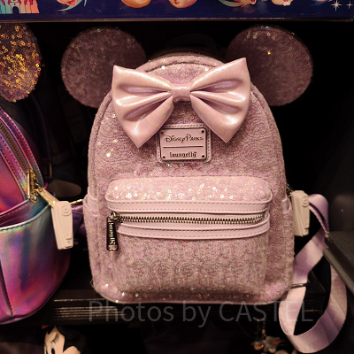 香港ディズニー20周年「ミッキー&フレンズ・グランドセレブレーショングッズ」:ピンクスパンコールのミニリュック