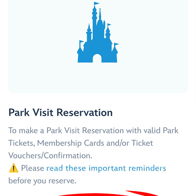 香港ディズニー入園予約:年間パスポートを購入した場合はスクロールして「Reserve」を押す!