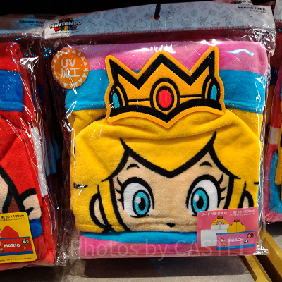 フード付きタオル ピーチ姫