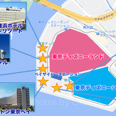ディズニーリゾート周辺のホテル