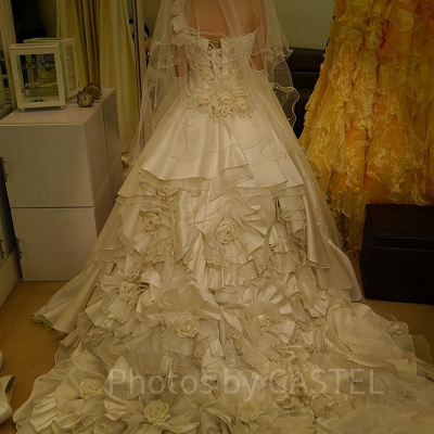 非常にたくさんのドレスの中から選ばせてもらえました。