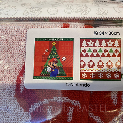 マリオとパワーアップアイテムのハンドタオルセット／USJクリスマスグッズ 2022