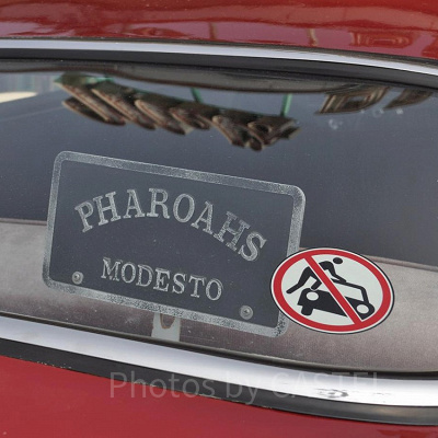 USJメルズドライブインのにの登るのは禁止！の標識