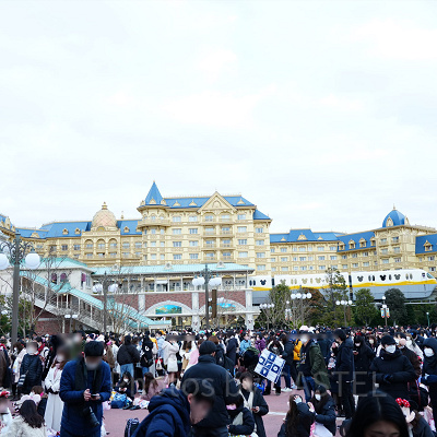 1月ディズニーランド混雑レポ：開園待ちの様子(7:45頃)