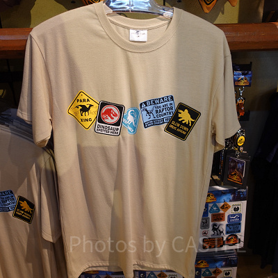 ジュラシック・ワールドグッズ/警告標識Tシャツ