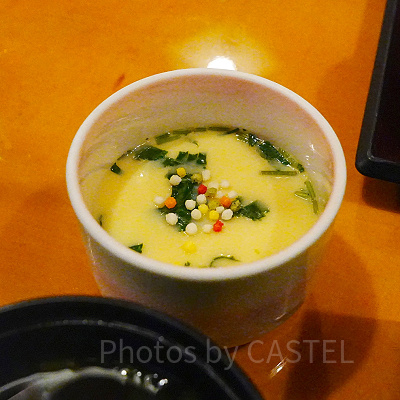 霞の松花堂御膳は茶碗蒸し付き（USJ×鬼滅の刃 刀鍛冶の里ひょっとこ亭）