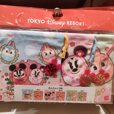 ディズニーお正月グッズ：きんちゃくセット