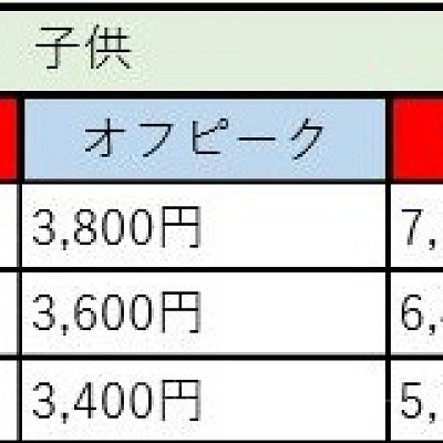 レゴランドチケットの値段表