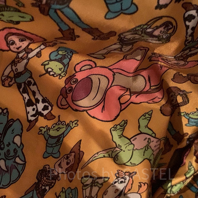 リュックの裏地にはロッツォも登場