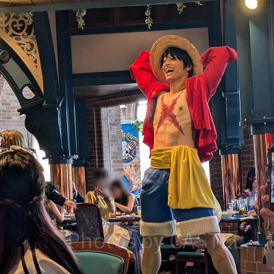 サンジの海賊レストランのルフィ（過去撮影）