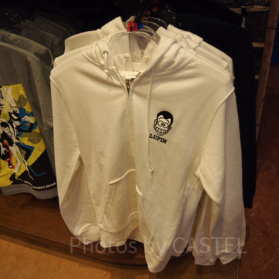 ルパン三世シンプル白パーカー