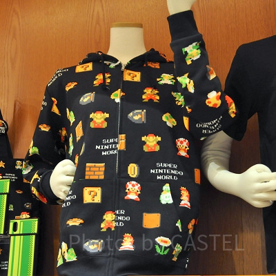 マリオのキャラクター総柄パーカー