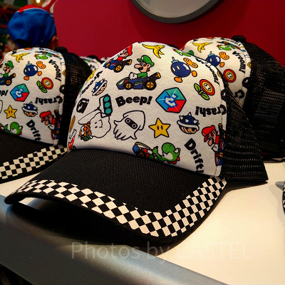 マリオカートの総柄キャップ