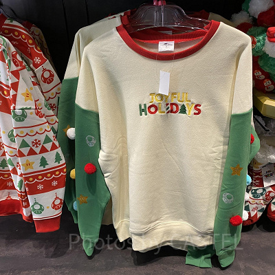 マリオのツリー袖スウェット／USJクリスマスグッズ 2022