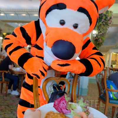 香港ディズニーランドのキャラクターダイニングで会えるティガー