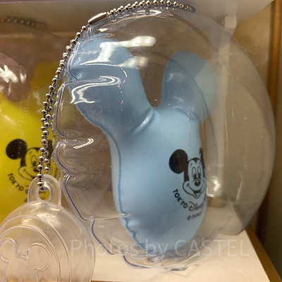 ミッキーバルーン型キーチェーン（水色）