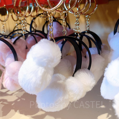 ミッキー耳あてキーチェーン（ホワイト）