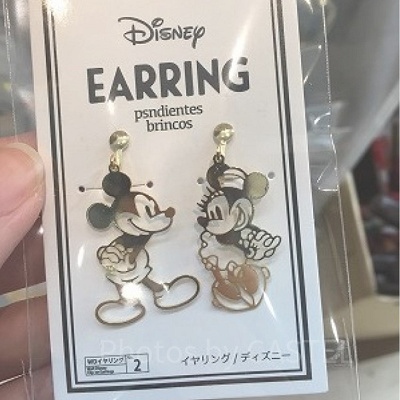 ミッキーミニーイヤリング（イエロー）