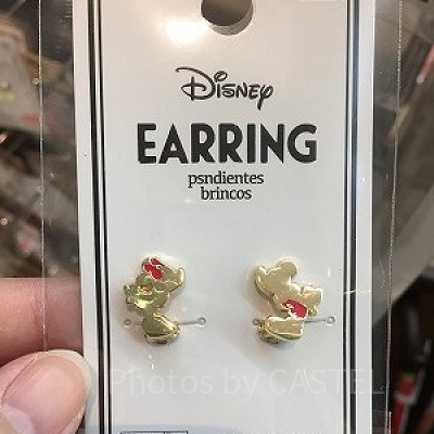 ミッキーミニー仲良しイヤリング（イエロー）